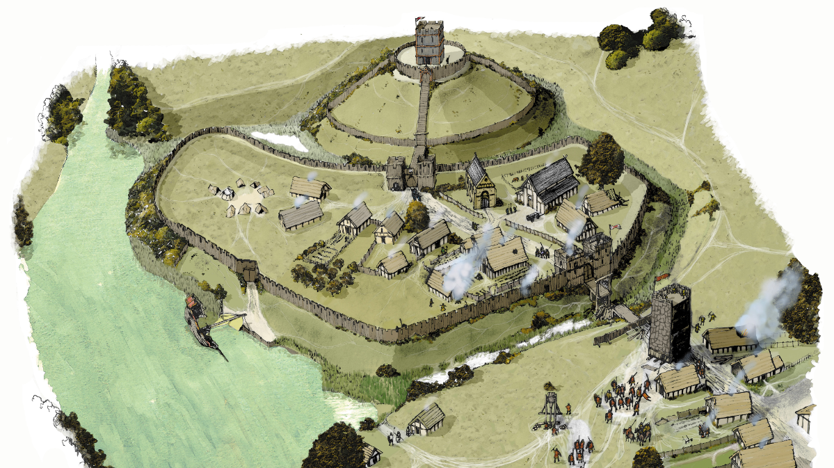 Pevensey Castle, East Sussex. William the Conqueror's first fortification on English soil.